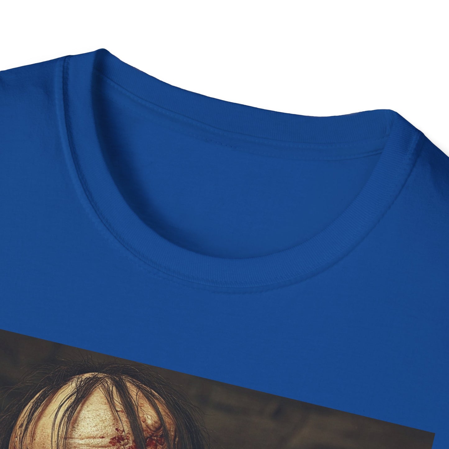 Creepy Skeleton Unisex Softstyle T-Shirt - Perfect for Halloween and Horror Fans