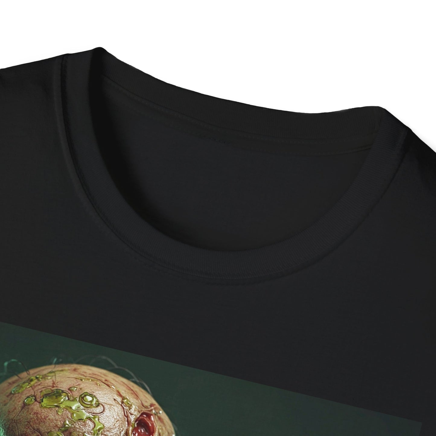 Apocalyptic Portrait Tee, bold, decaying zombie graphic
