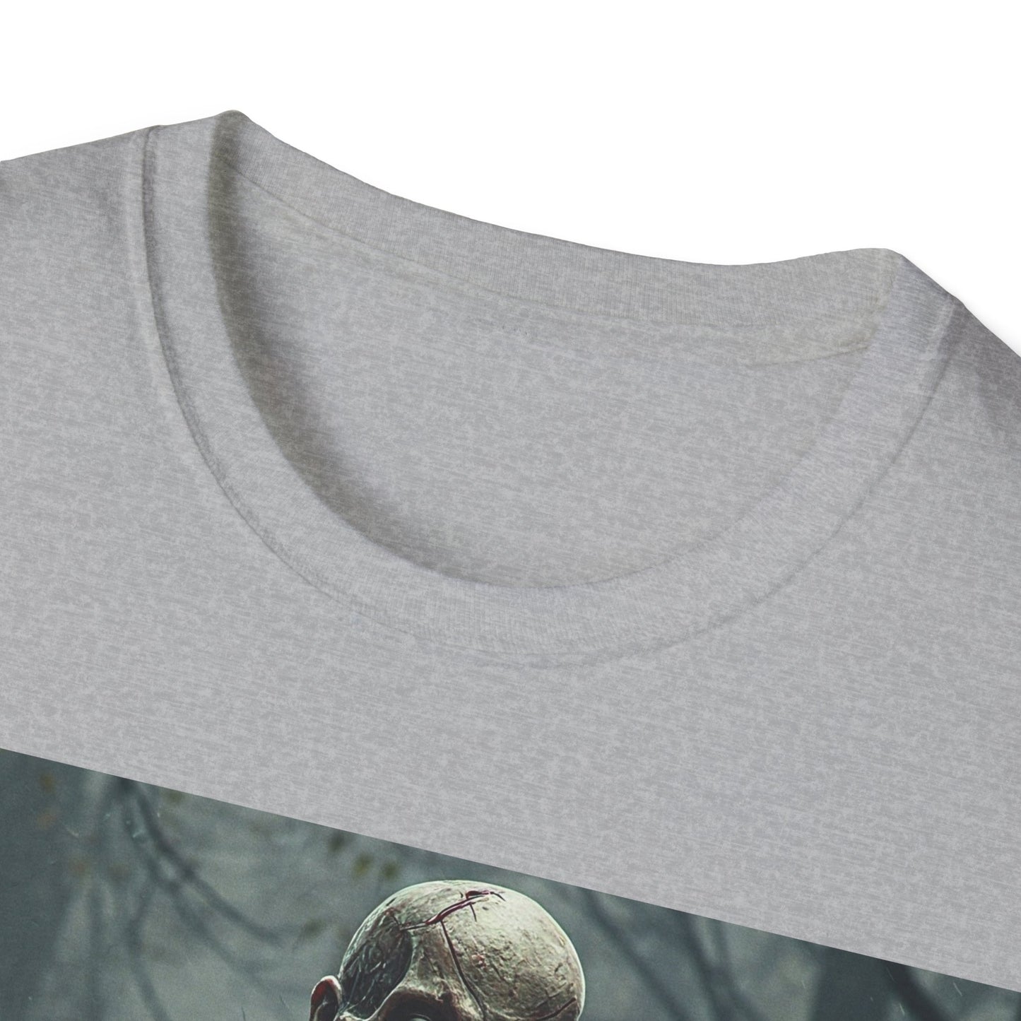 UK - Creepy Zombie Apocalyptic Portrait Tee, bold, decaying zombie graphic
