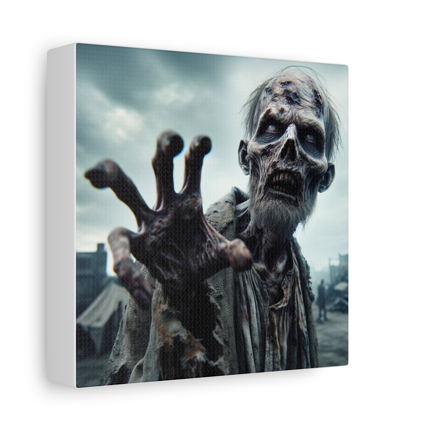 Zombie Hand Wall Art - Matte Stretched Canvas for Halloween Decor