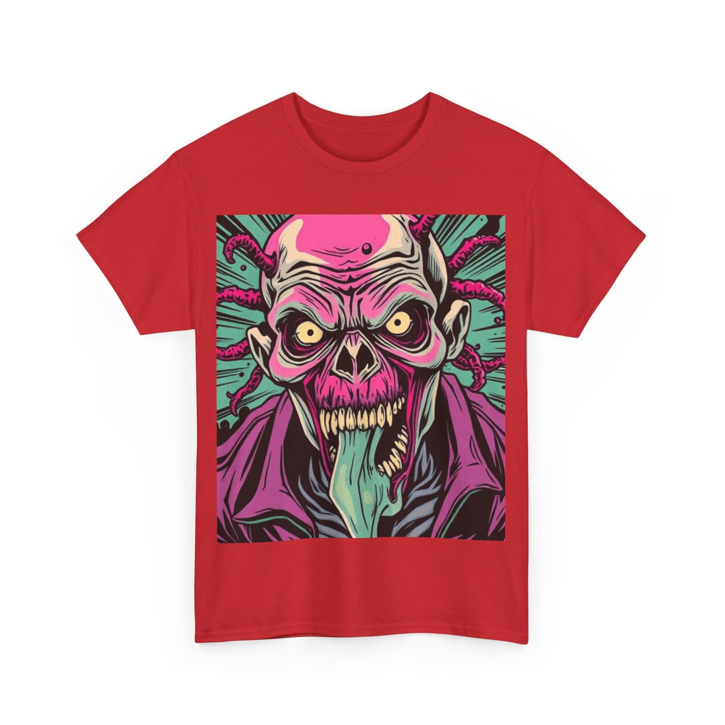 UK - Unisex Heavy Cotton Tee - Bold Graphic Zombie Design