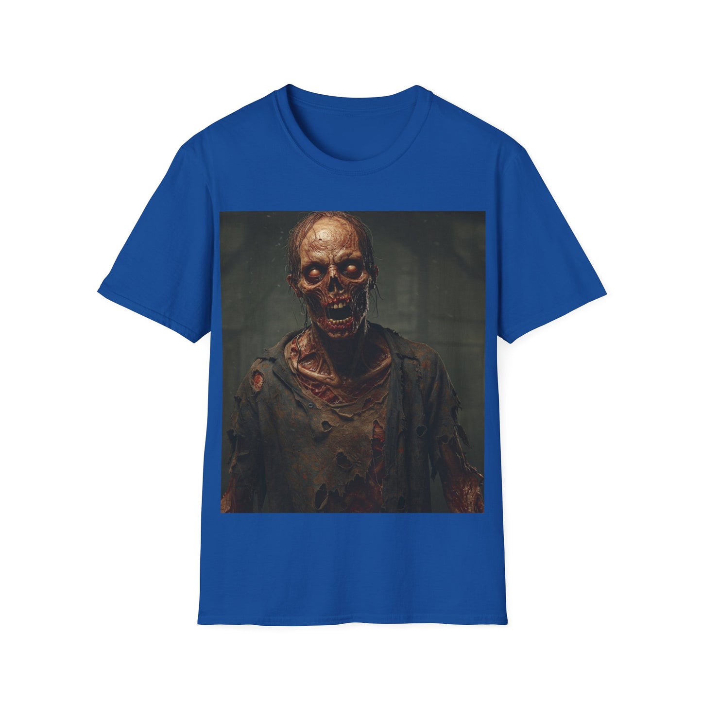 UK - Spooky Skeleton Unisex Softstyle T-Shirt - Perfect for Halloween and Horror Lovers