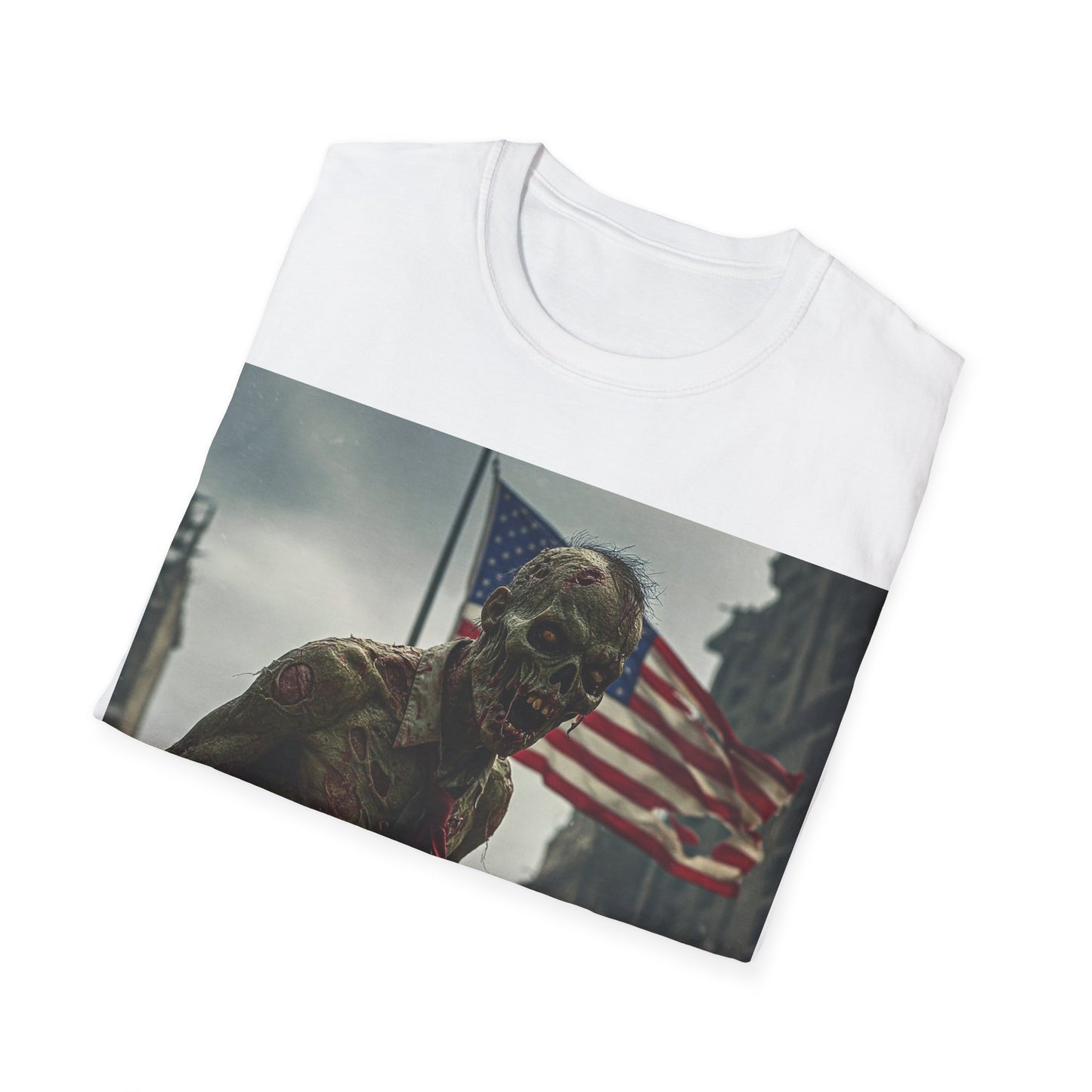 UK - Zombie Apocalypse Unisex Softstyle T-Shirt - Perfect for Halloween & Horror Fans