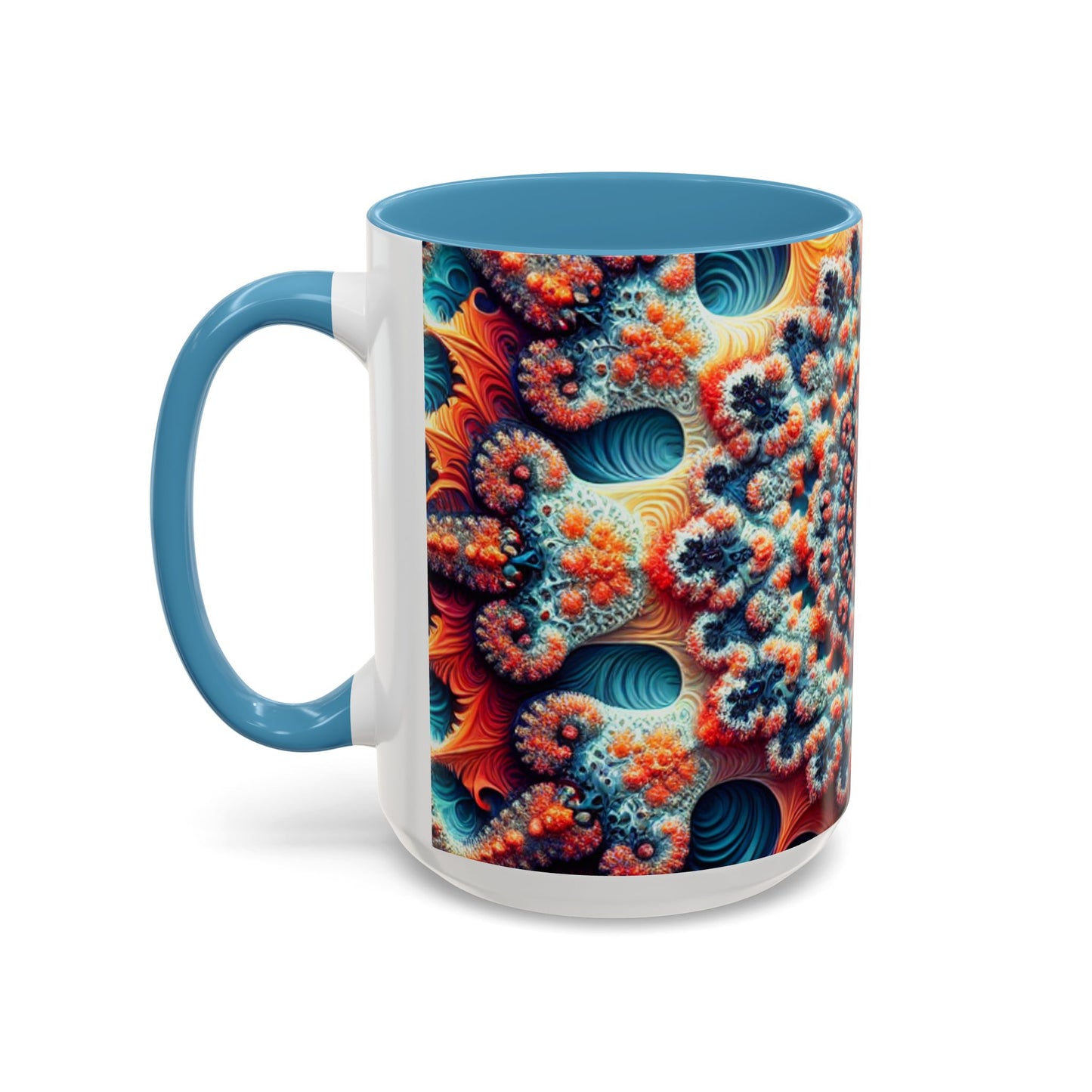 Vibrant Kaleidoscope Accent Coffee Mug - 11oz & 15oz