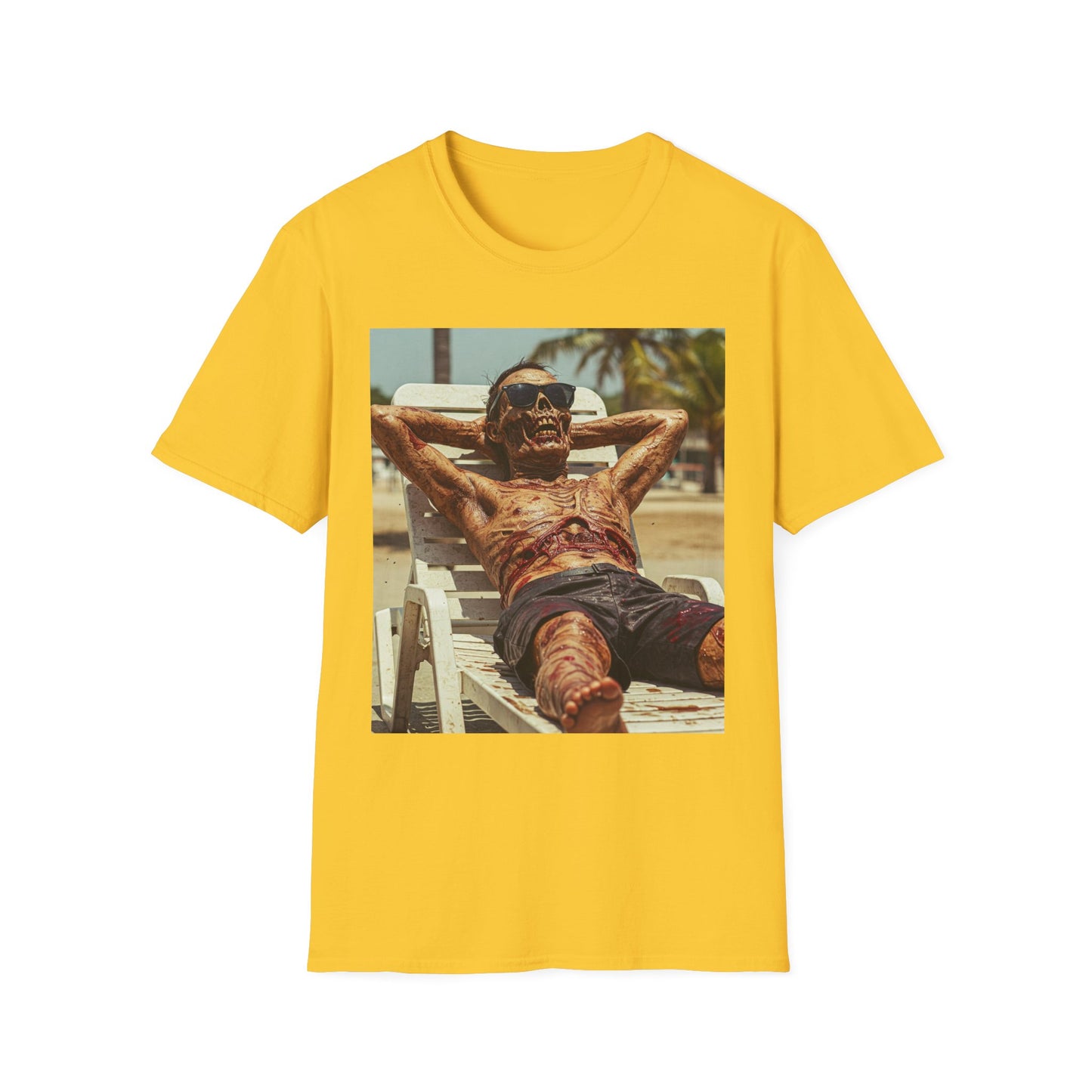 Chill Vibes Skeleton Graphic T-Shirt - Unisex Softstyle