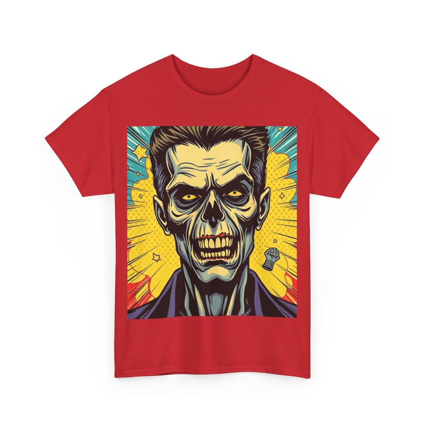 UK - Retro Skull Graphic Unisex Heavy Cotton Tee