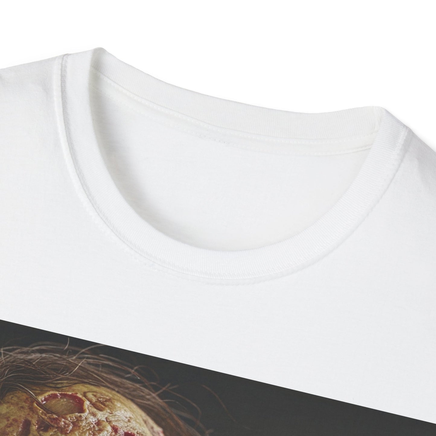 UK - Eerie Easter Skull Apocalyptic Portrait Tee, bold, decaying zombie graphic