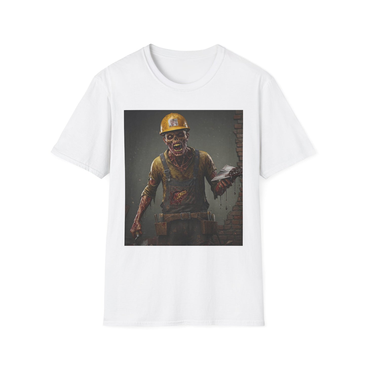 Zombie Construction Worker Unisex Softstyle T-Shirt