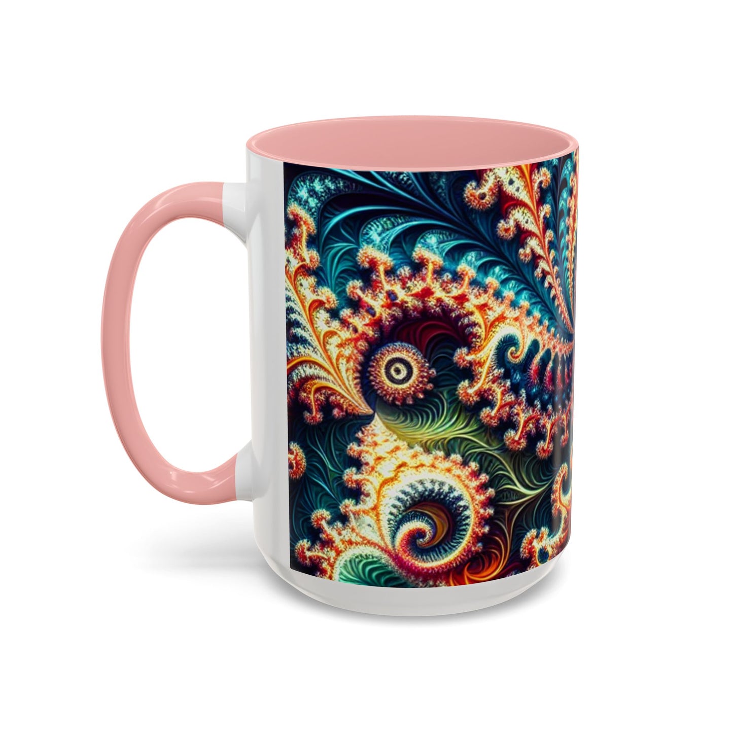 Vibrant Swirl Accent Coffee Mug - 11oz & 15oz