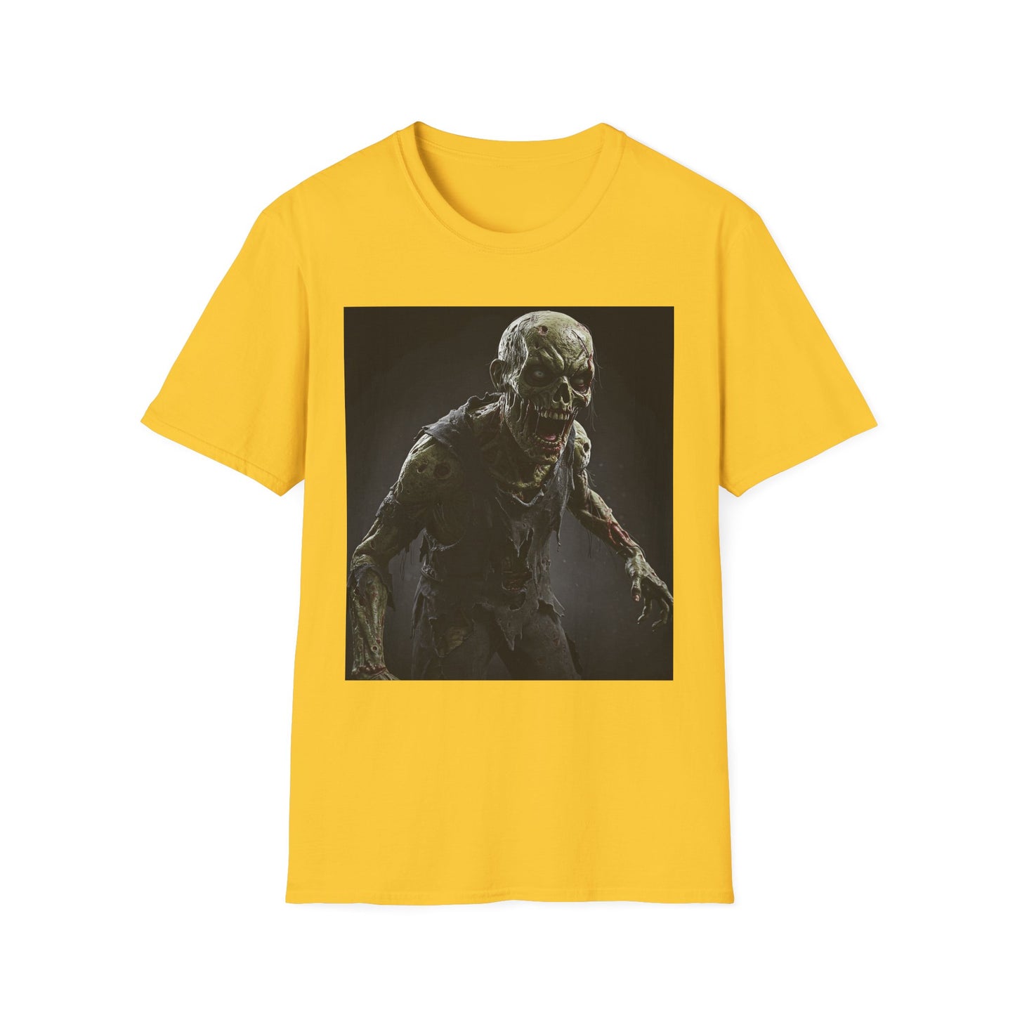 Apocalyptic Portrait Tee, bold, decaying zombie graphic