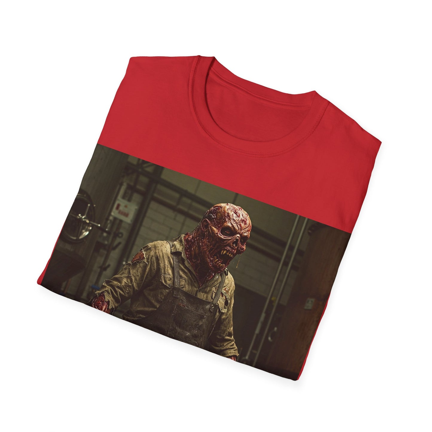UK - Horror-Themed Unisex Softstyle T-Shirt with Monster Graphic