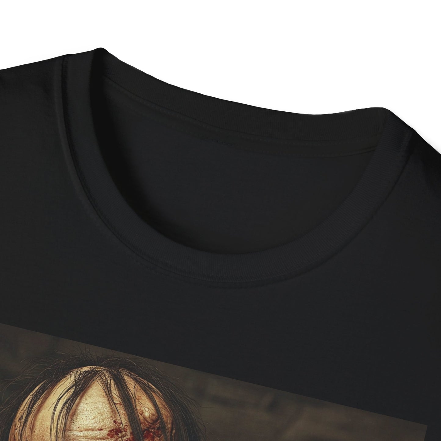 Creepy Skeleton Unisex Softstyle T-Shirt - Perfect for Halloween and Horror Fans