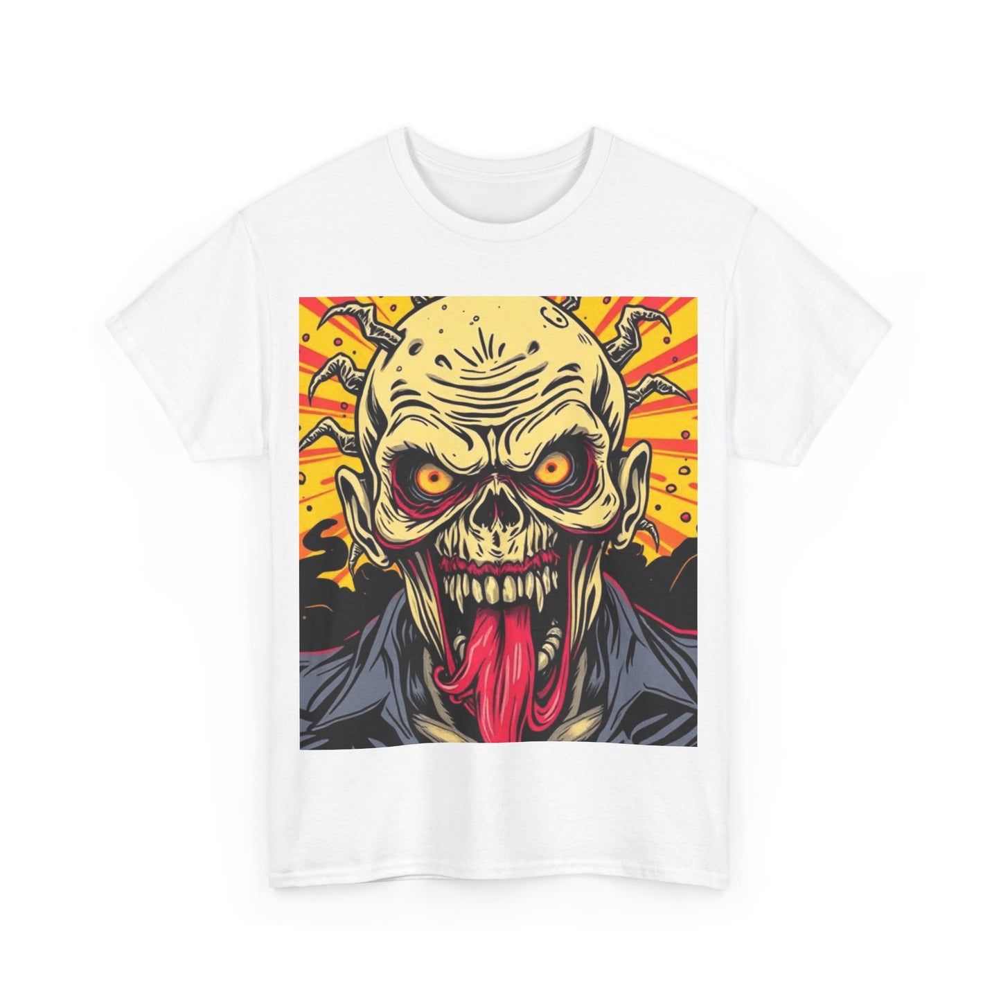 UK - Zombie Graphic Unisex Heavy Cotton Tee - Horror Fan Apparel
