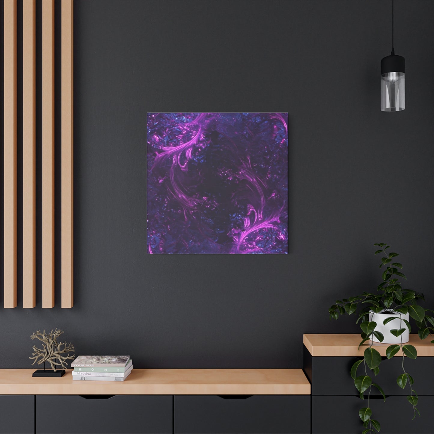 Abstract Purple Fractal Canvas Print - Artistic Wall Décor
