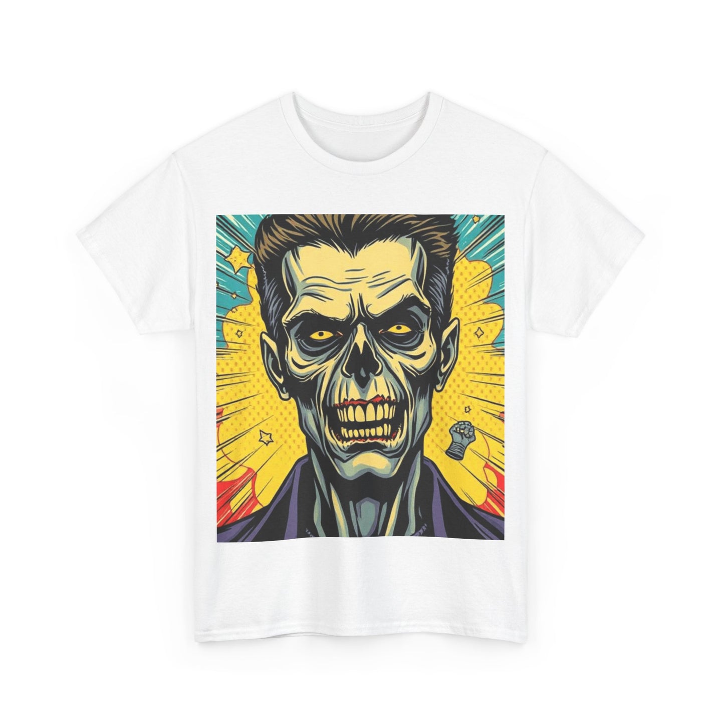 UK - Retro Skull Graphic Unisex Heavy Cotton Tee