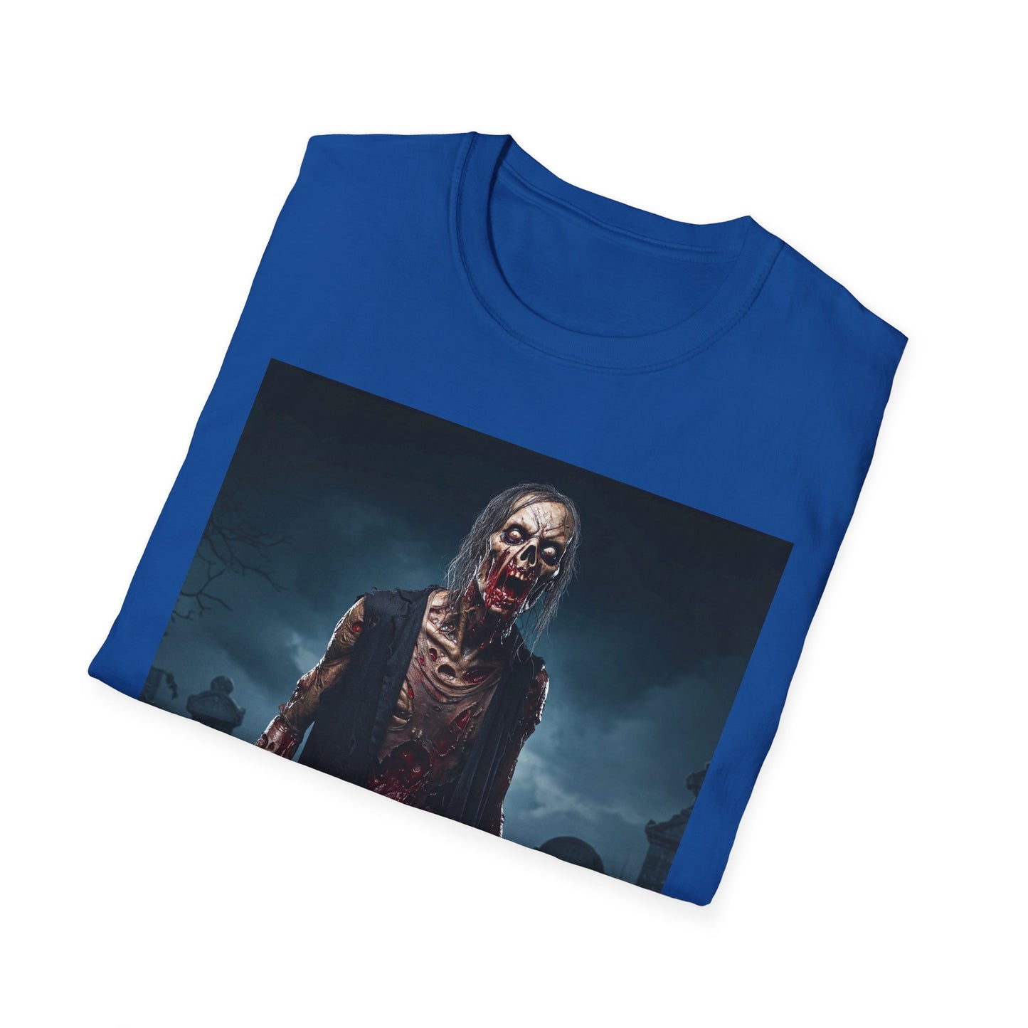 Apocalyptic Portrait Tee, bold, decaying zombie graphic