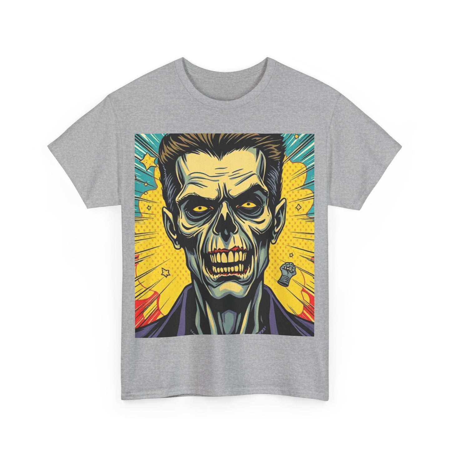 UK - Retro Skull Graphic Unisex Heavy Cotton Tee