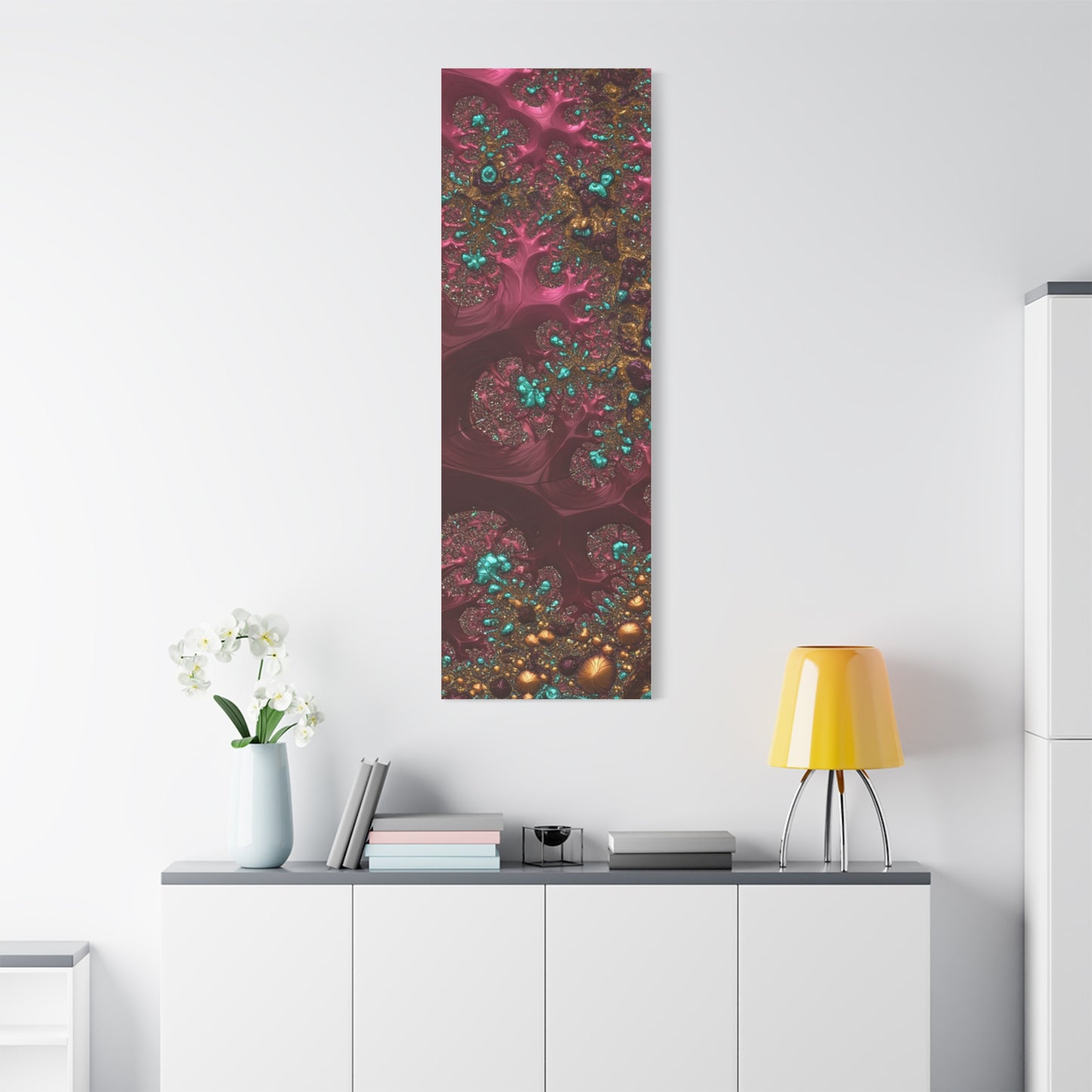 Abstract Art Canvas Print - Vibrant Fractal Design for Home Decor