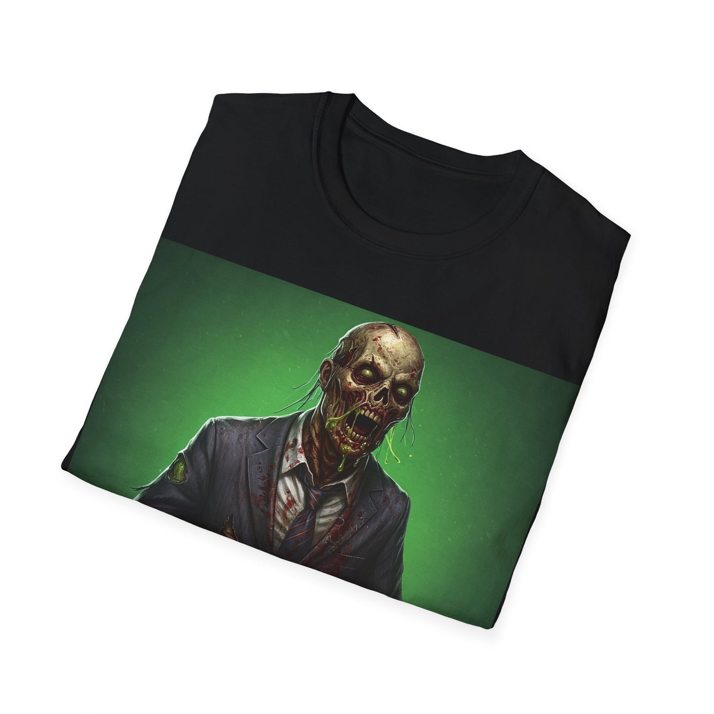 UK - Spooky Zombie Businessman Unisex Softstyle T-Shirt