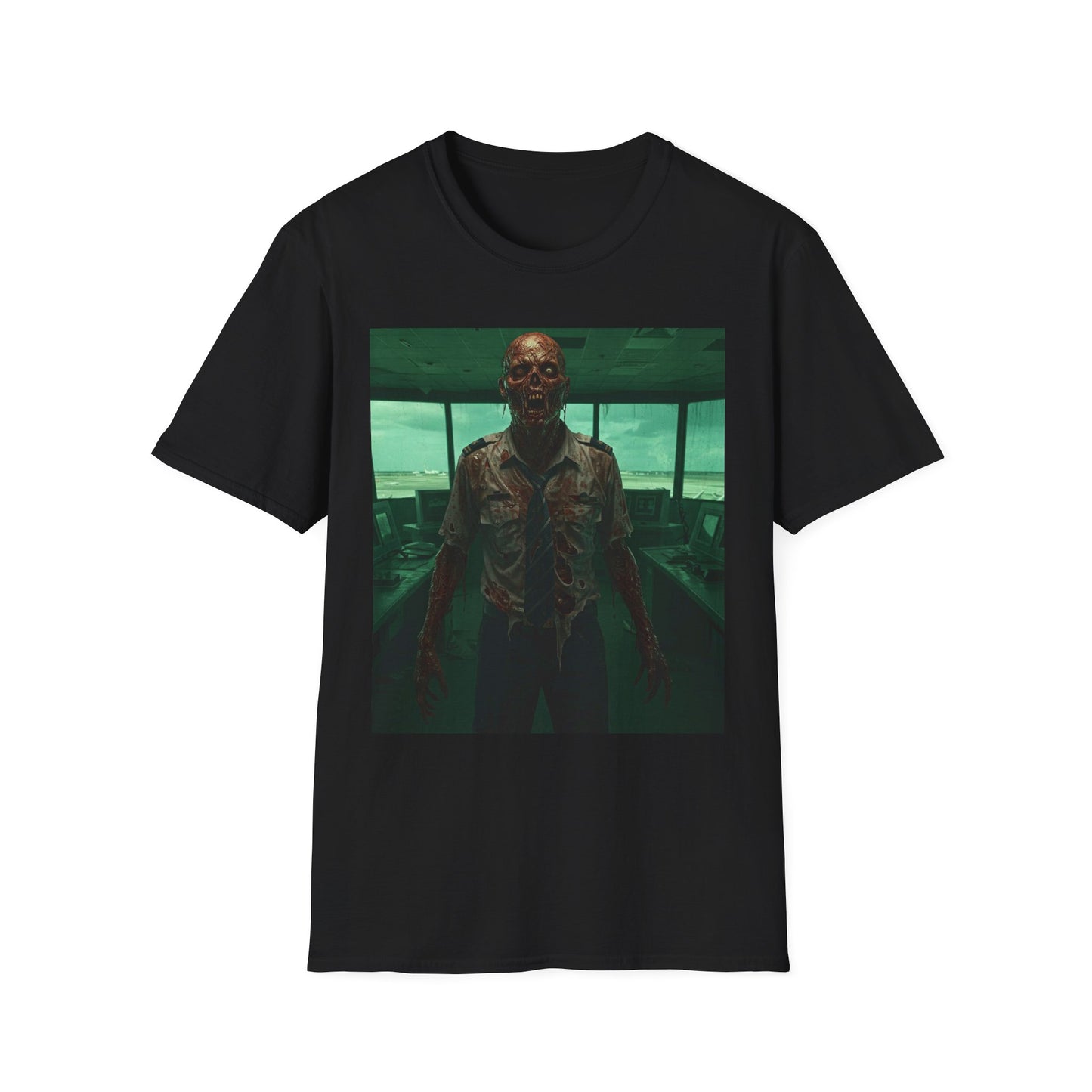 Unisex Softstyle Zombie Graphic Tee - Perfect for Halloween and Horror Fans