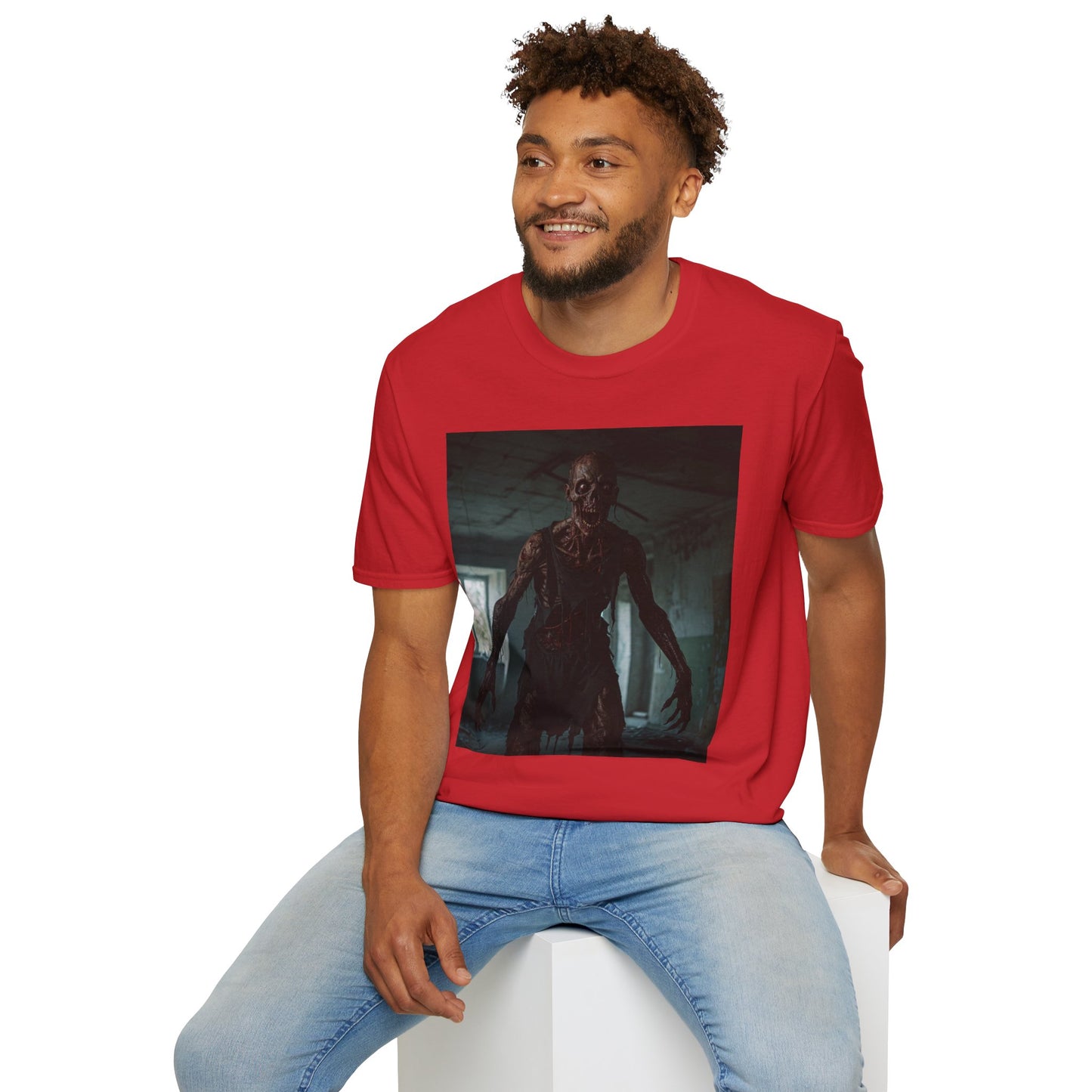 Creepy Horror Graphic Unisex T-Shirt – Perfect for Halloween and Haunted House Lovers