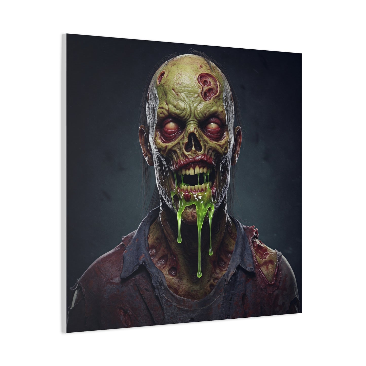 Zombie Art Canvas Wall Decoration - Spooky Halloween Home Decor
