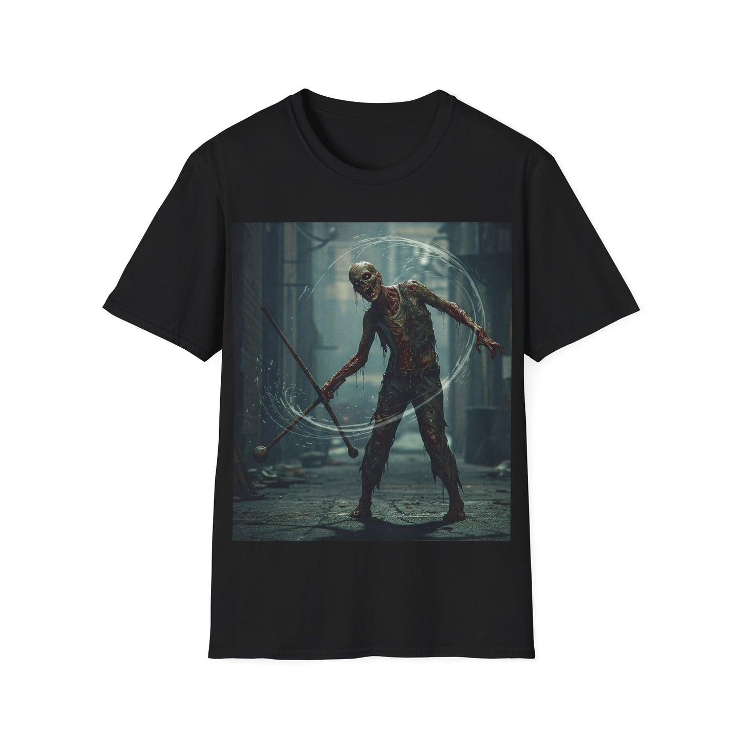 UK - Unisex Softstyle Horror Graphic T-Shirt - Spooky Monster Design