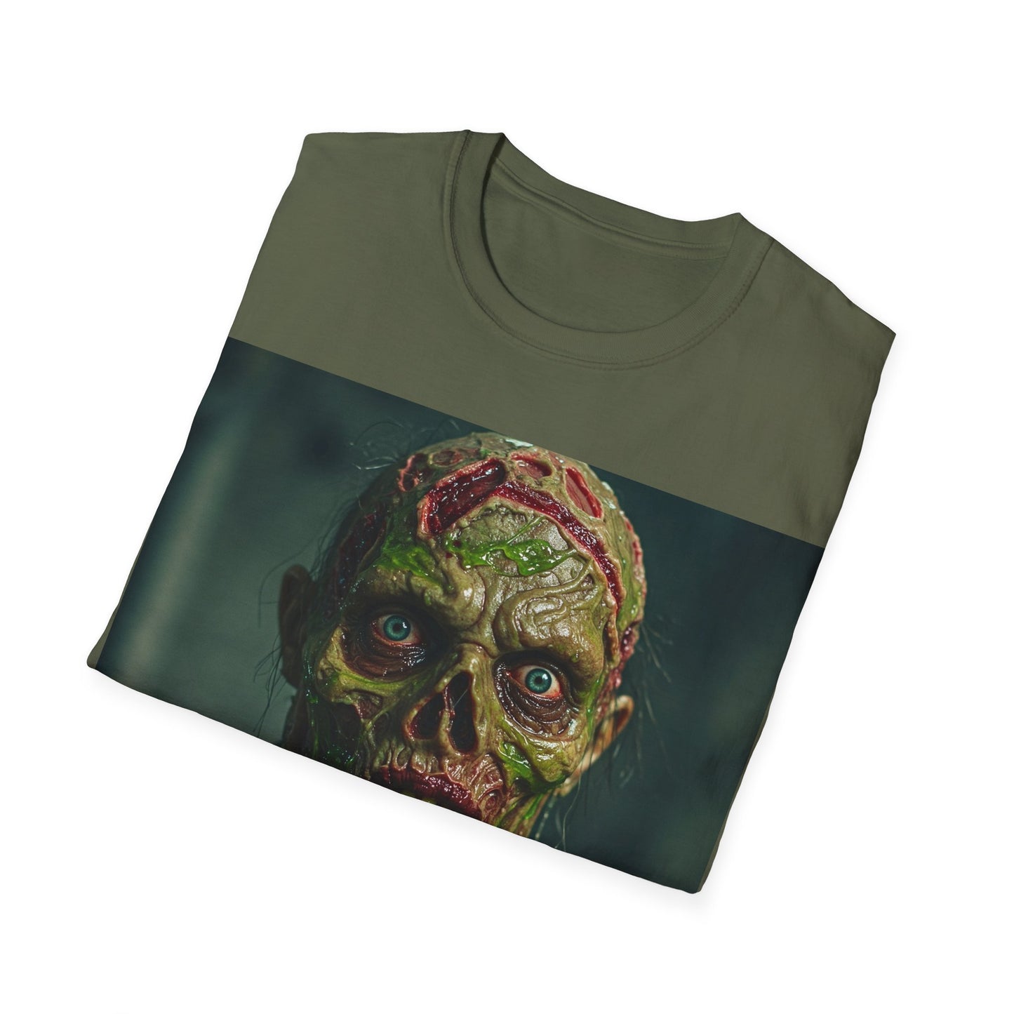 UK - Zombie Horror Apocalyptic Portrait Tee, bold, decaying zombie graphic