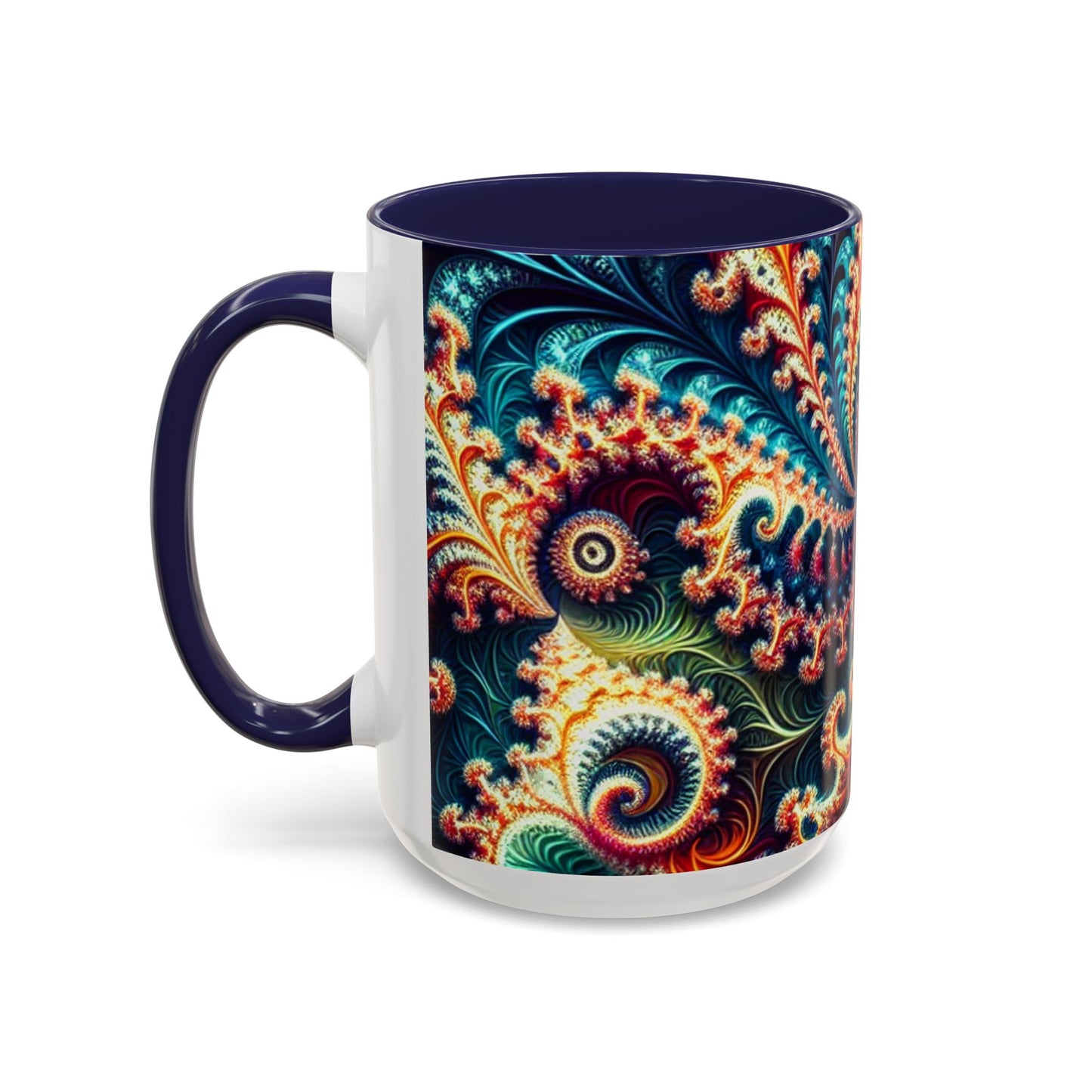Vibrant Swirl Accent Coffee Mug - 11oz & 15oz