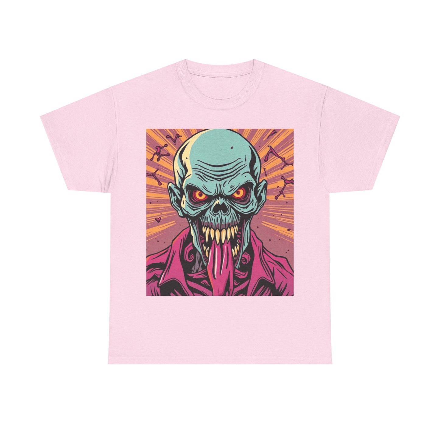 UK - Unisex Heavy Cotton Tee - Retro Skull Graphic Tee
