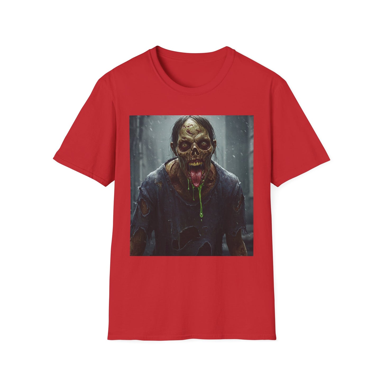 Apocalyptic Portrait Tee, bold, decaying zombie graphic