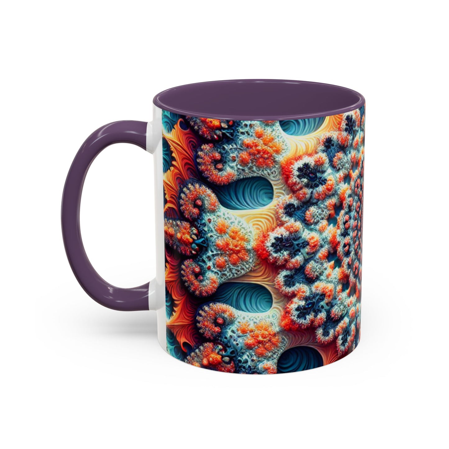Vibrant Kaleidoscope Accent Coffee Mug - 11oz & 15oz