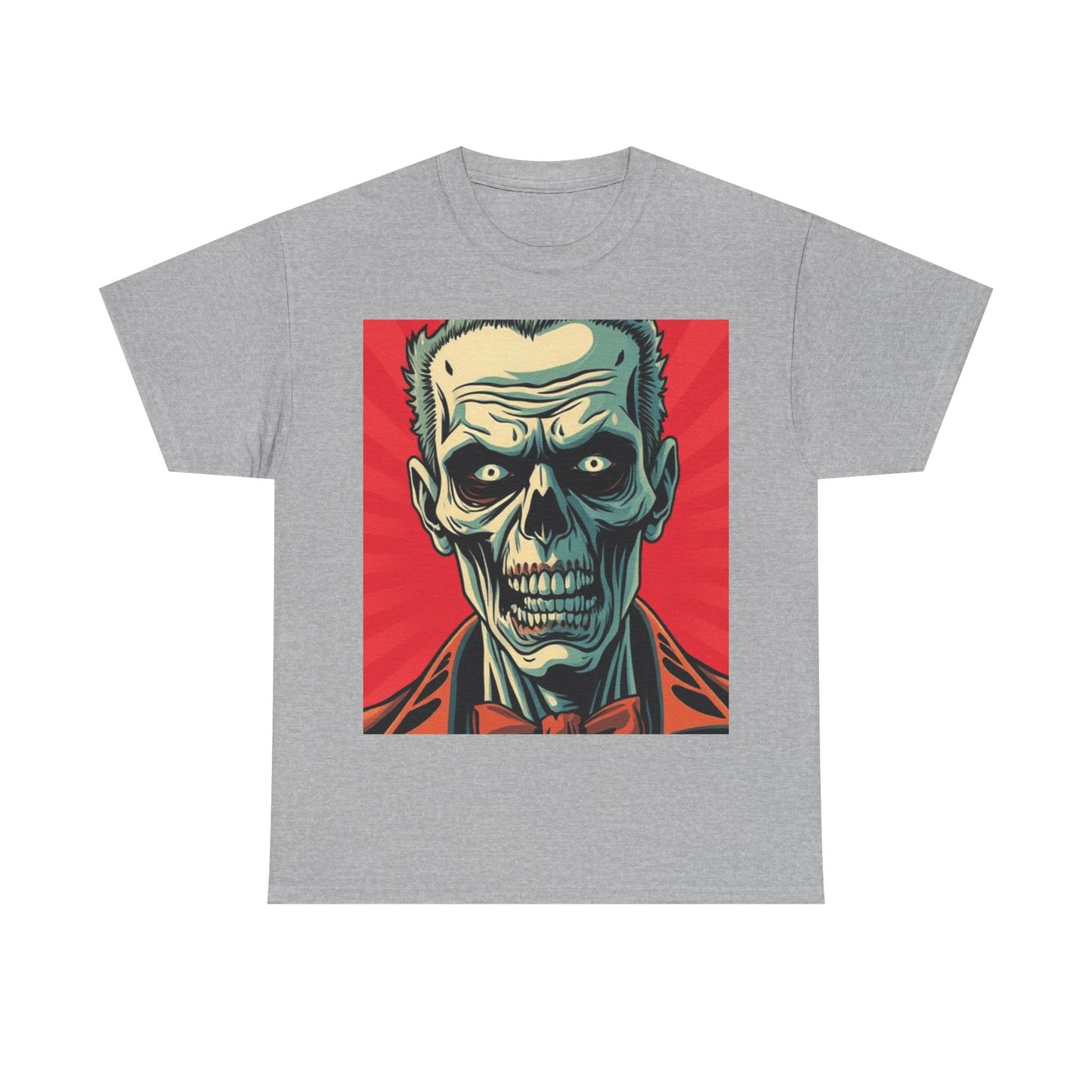 UK - Halloween Skelton Graphic Tee - Unisex Heavy Cotton Shirt