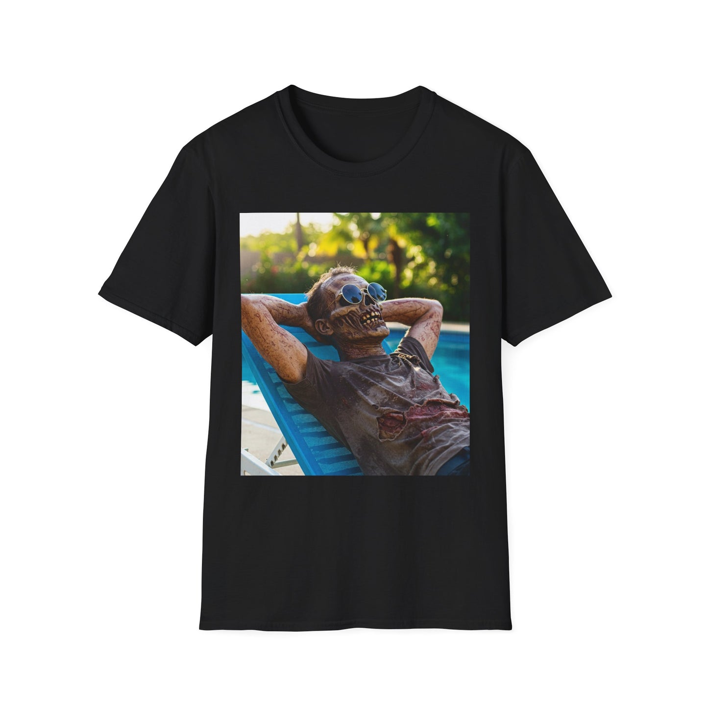Chillin' Zombie Unisex Softstyle T-Shirt | Halloween Apparel