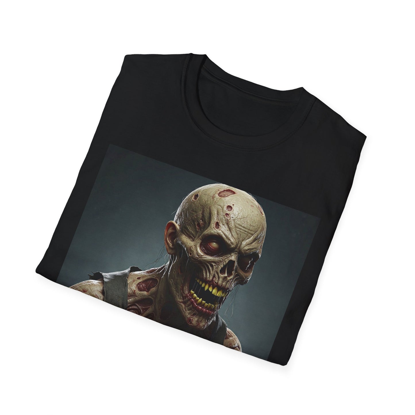 Apocalyptic Portrait Tee, bold, decaying zombie graphic