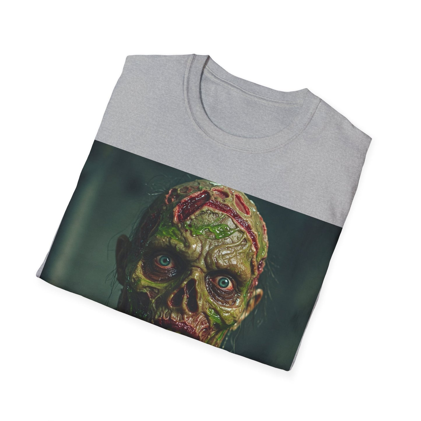 UK - Zombie Horror Apocalyptic Portrait Tee, bold, decaying zombie graphic