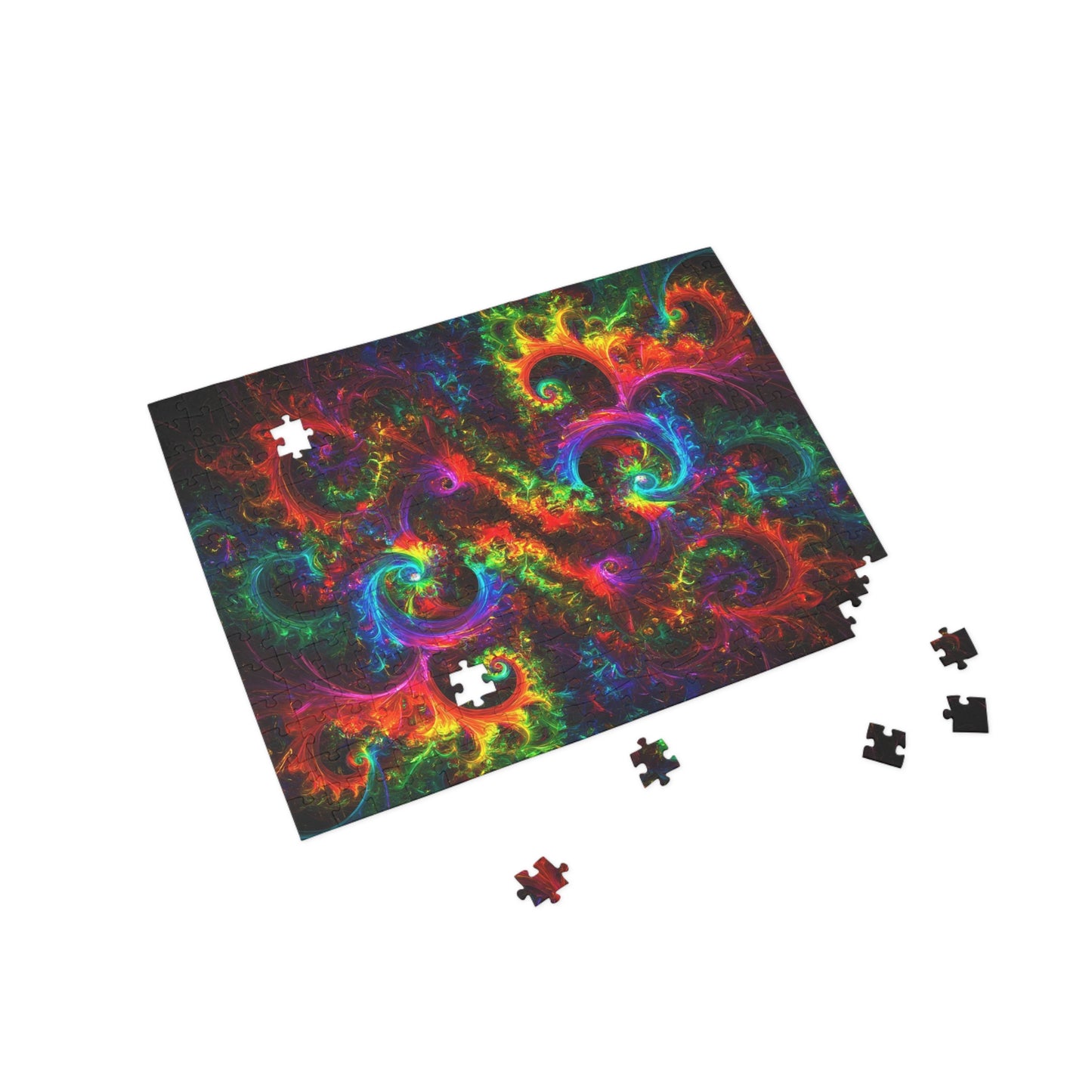 Vibrant Abstract Swirl Puzzle - 500-Piece Jigsaw for Relaxation and Fun