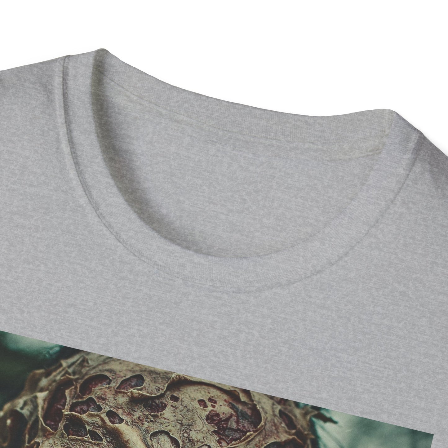 Apocalyptic Portrait Tee, bold, decaying zombie graphic