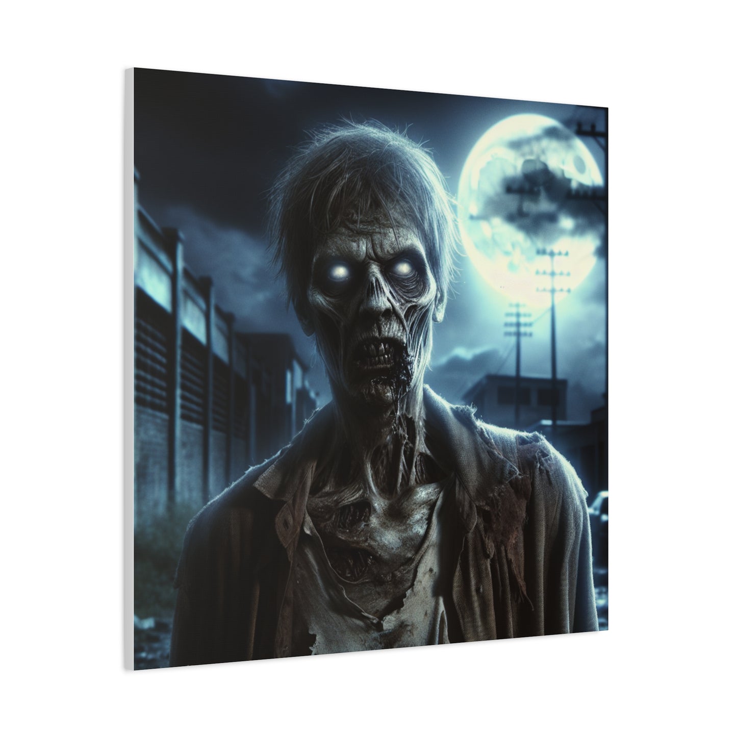 Zombie Wall Art Canvas - Spooky Home Decor