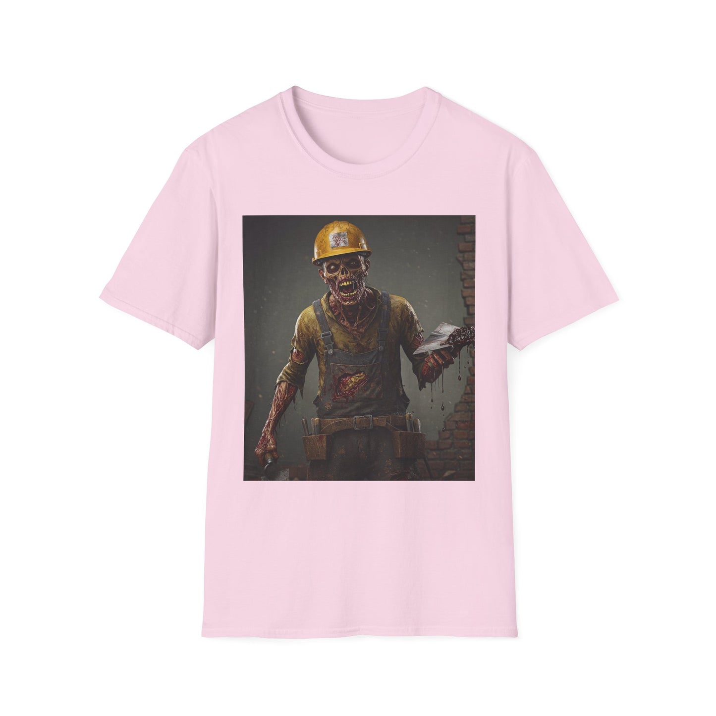 Zombie Construction Worker Unisex Softstyle T-Shirt