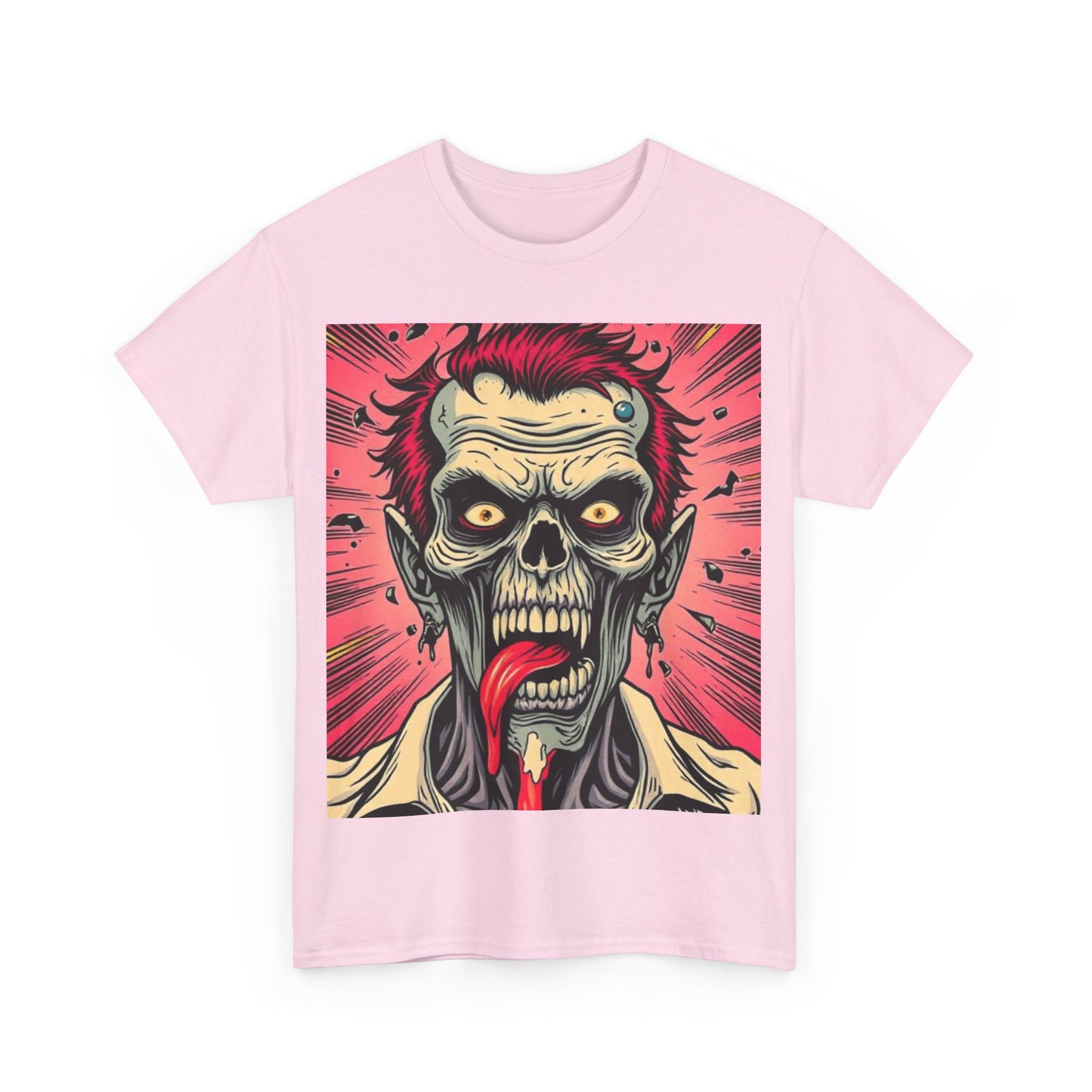 UK - Unisex Heavy Cotton Tee - Zombie Design for Horror Fans