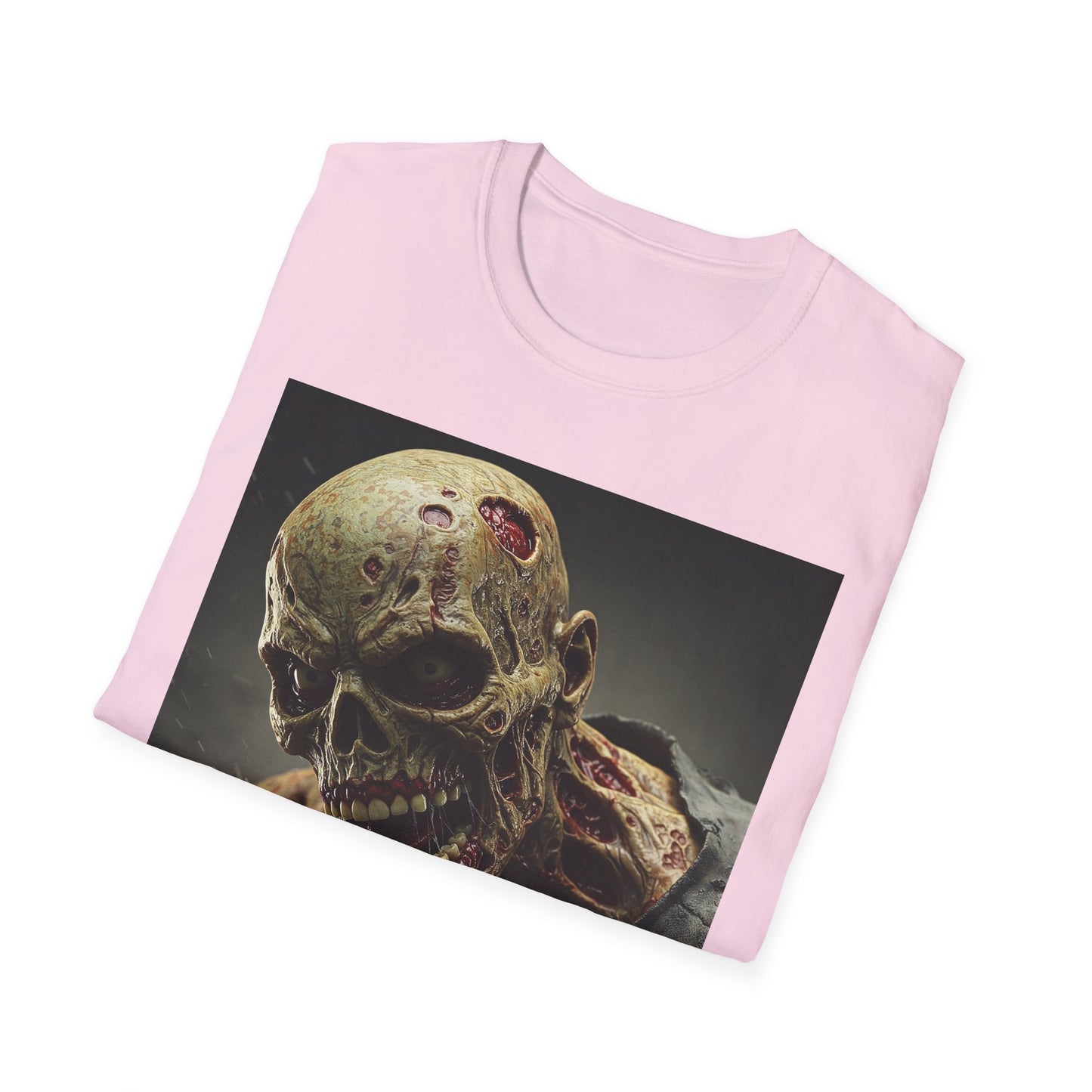 Zombie Skull Unisex Softstyle T-Shirt - Spooky Halloween Tee
