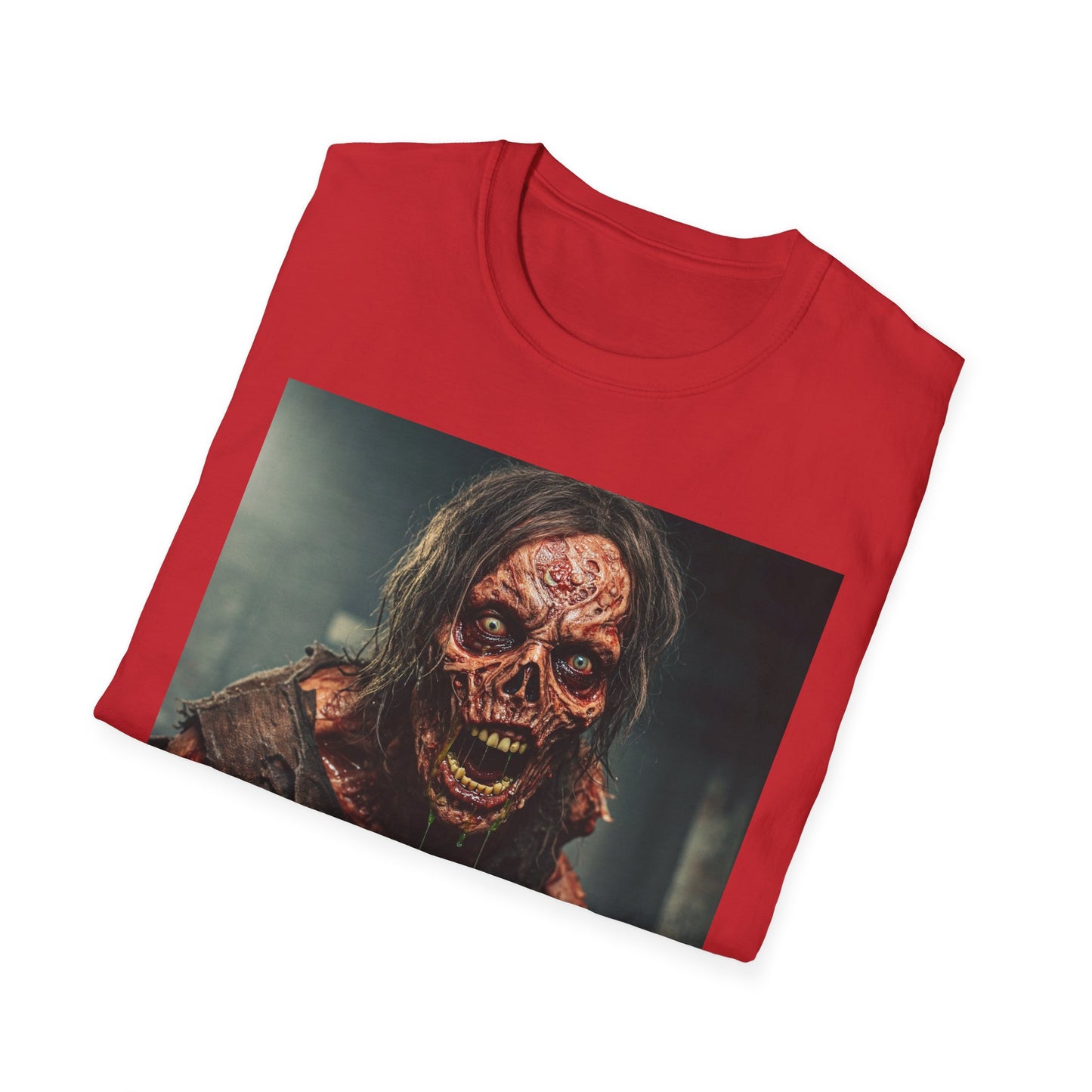 Apocalyptic Portrait Tee, bold, decaying zombie graphic