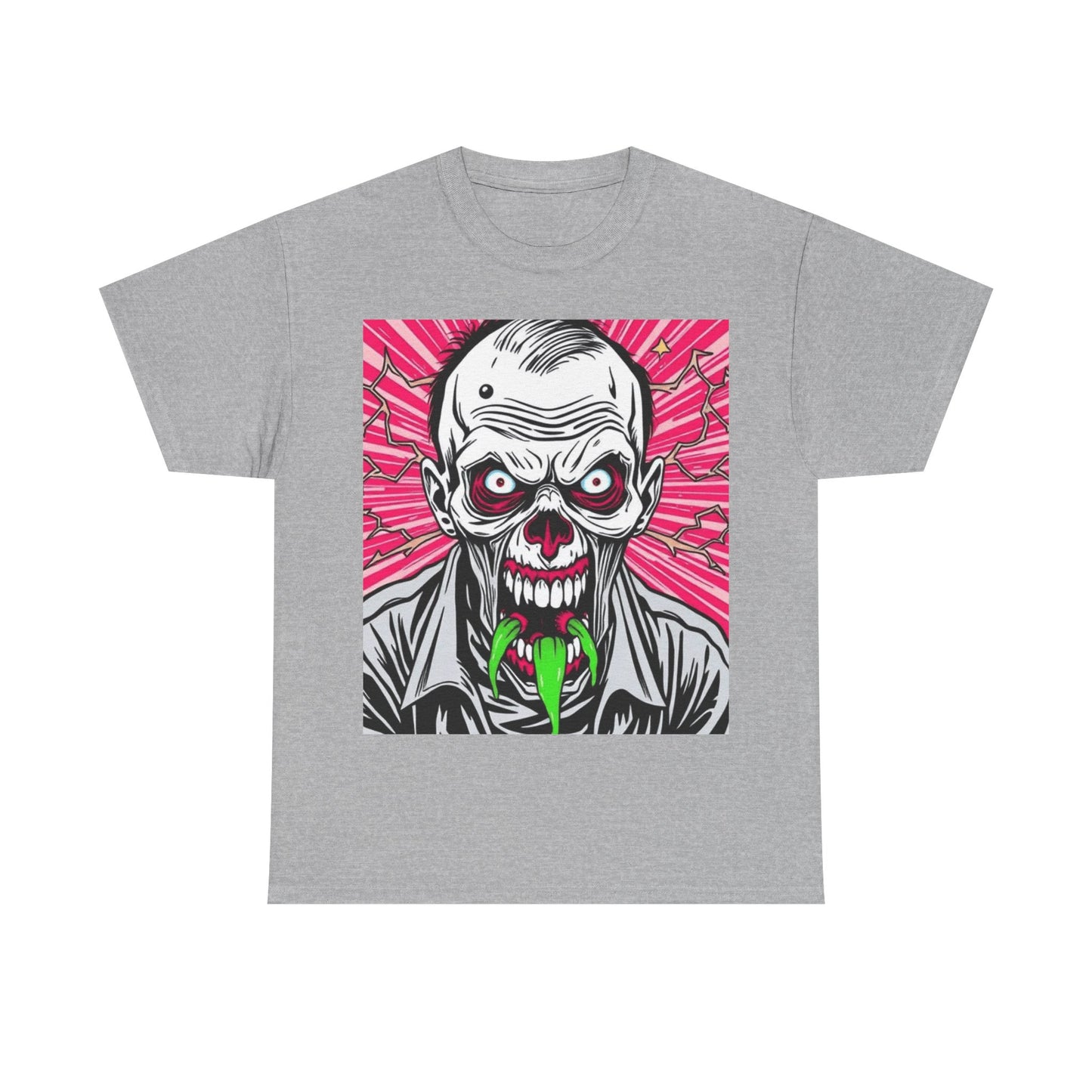 UK - Graphic Horror Tee - Unisex Cotton Shirt with Zombie Design