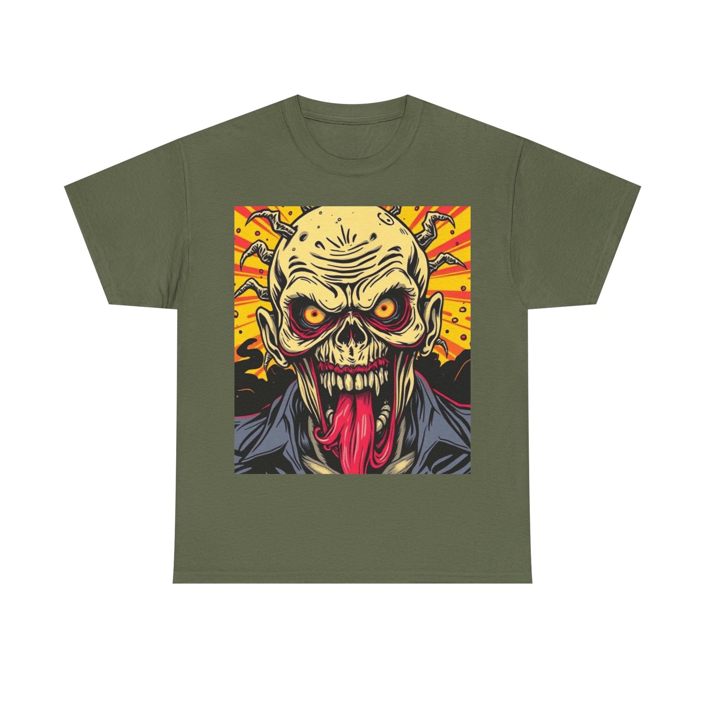 UK - Zombie Graphic Unisex Heavy Cotton Tee - Horror Fan Apparel