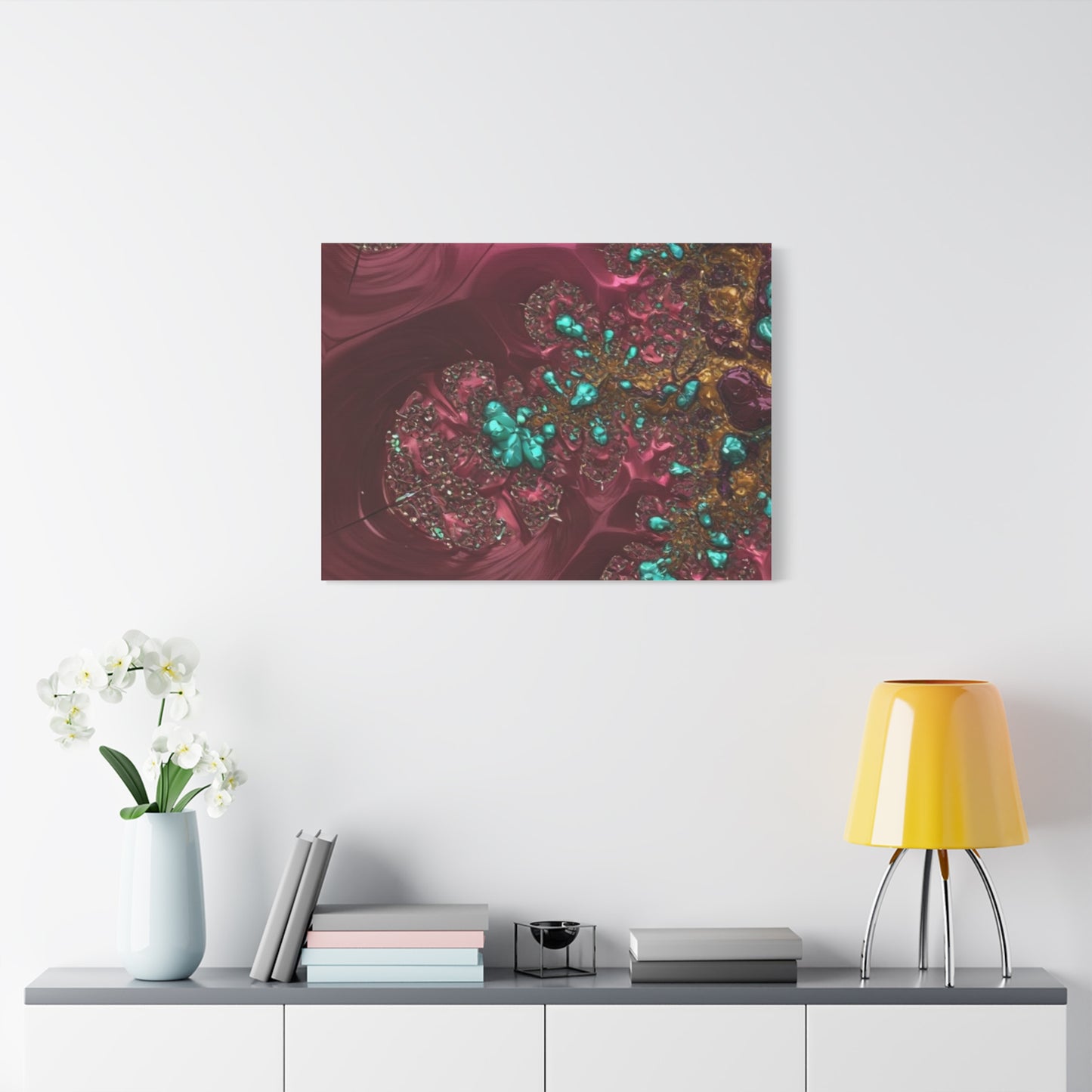 Abstract Art Canvas Print - Vibrant Fractal Design for Home Decor