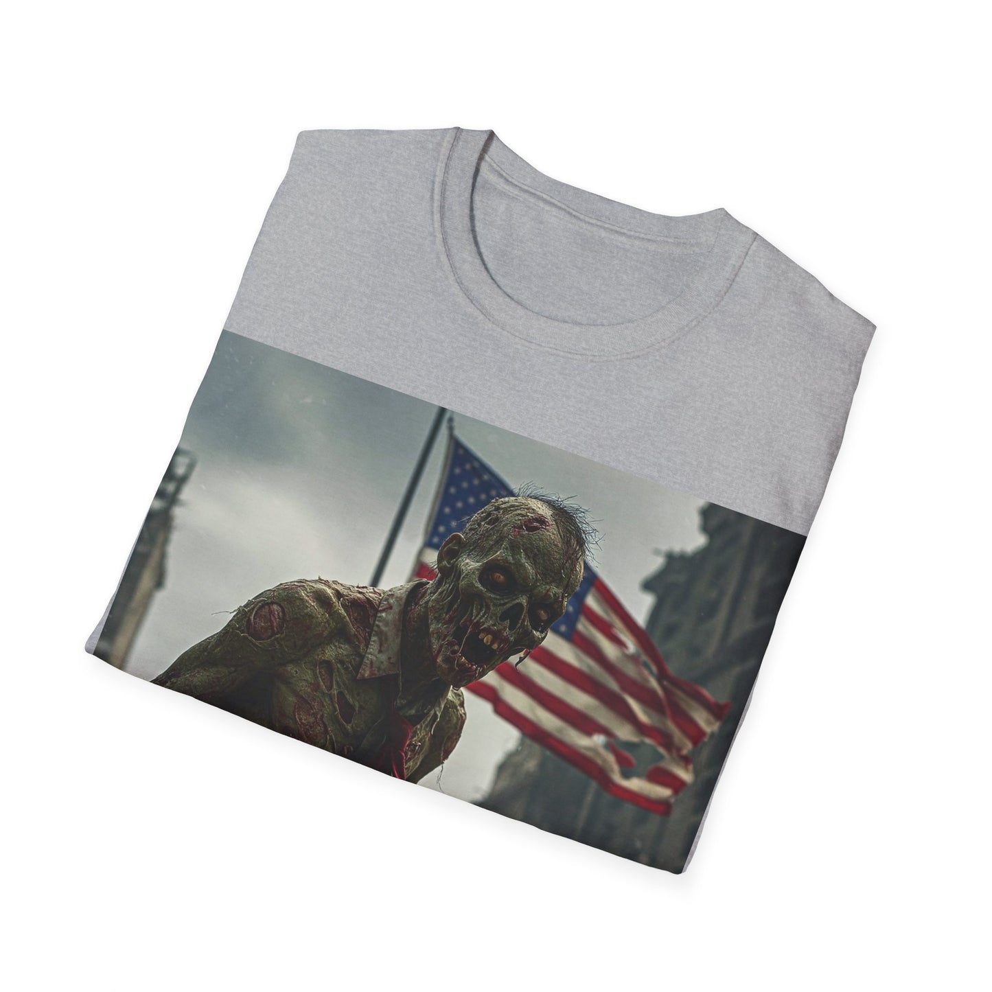 UK - Zombie Apocalypse Unisex Softstyle T-Shirt - Perfect for Halloween & Horror Fans