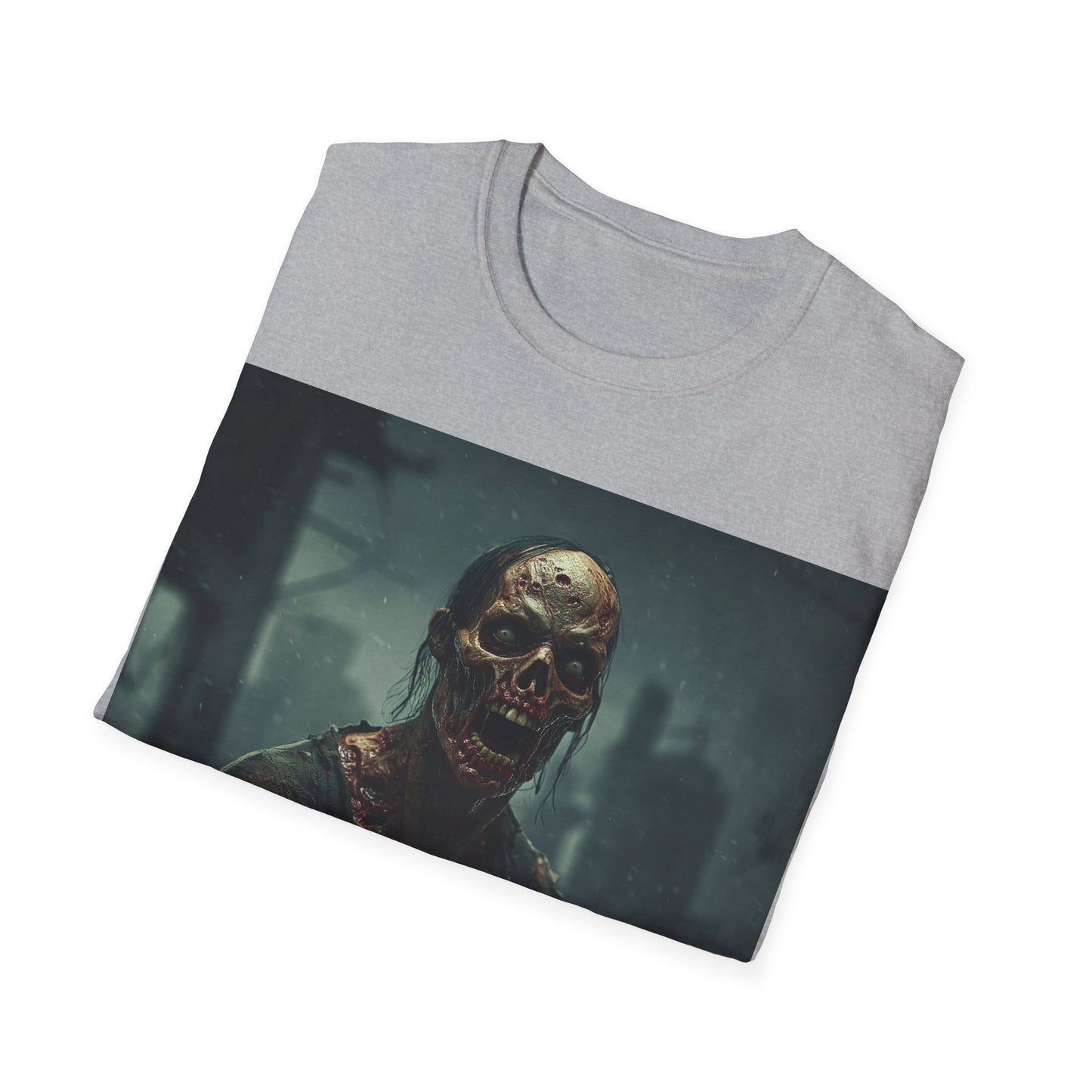 UK - Zombie Apocalypse Apocalyptic Portrait Tee, bold, decaying zombie graphic