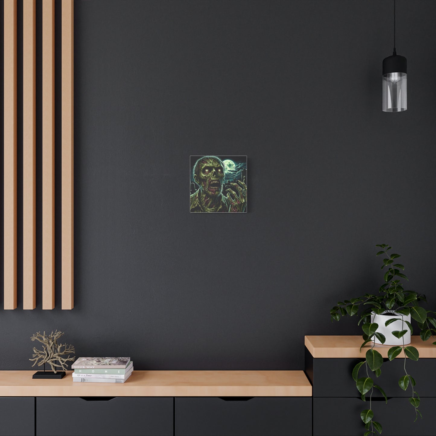 Zombie-Themed Stretched Canvas Art