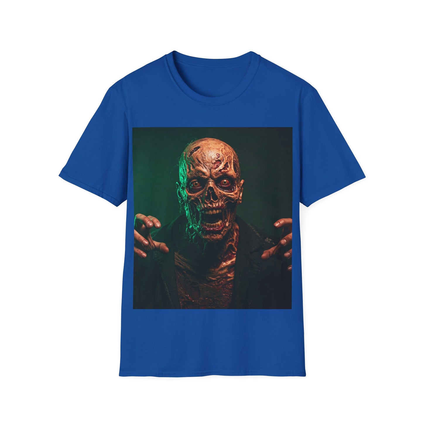 UK - Horror-Themed Apocalyptic Portrait Tee, bold, decaying zombie graphic